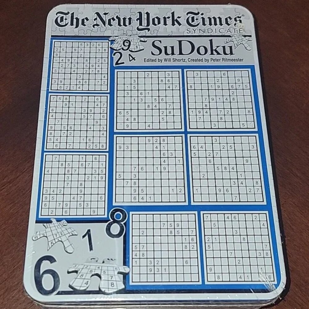 New York Times Sudoku Puzzle in Collectible Tin - New / Sealed